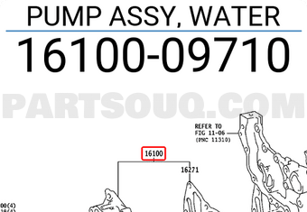 Toyota 1610009710 PUMP ASSY, WATER