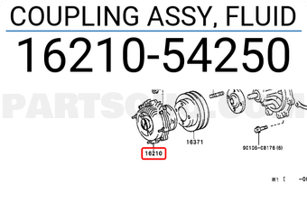 Toyota 1621054250 COUPLING ASSY, FLUID