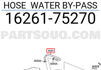 Toyota 1626175270 HOSE WATER BY-PASS