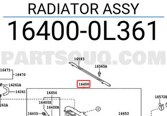 Toyota 164000L361 RADIATOR ASSY