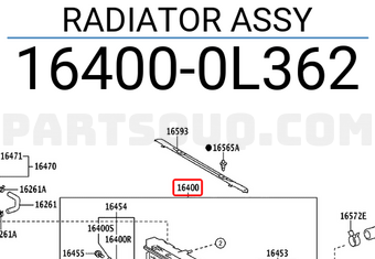Toyota 164000L362 RADIATOR ASSY