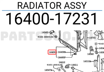 Toyota 1640017231 RADIATOR ASSY