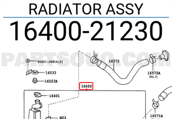 Toyota 1640021230 RADIATOR ASSY