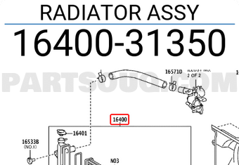 Toyota 1640031350 RADIATOR ASSY