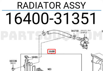 Toyota 1640031351 RADIATOR ASSY