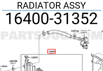 Toyota 1640031352 RADIATOR ASSY