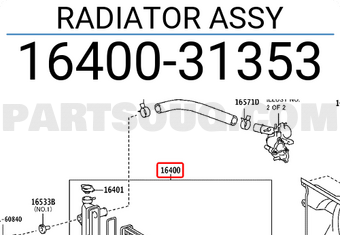 Toyota 1640031353 RADIATOR ASSY