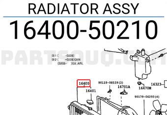 Toyota 1640050210 RADIATOR ASSY