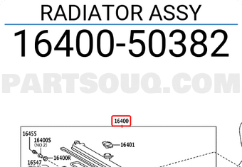Toyota 1640050382 RADIATOR ASSY