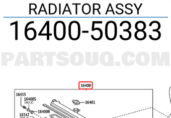 Toyota 1640050383 RADIATOR ASSY