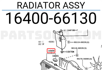 Toyota 1640066130 RADIATOR ASSY