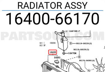 Toyota 1640066170 RADIATOR ASSY
