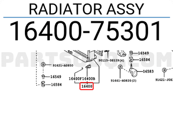 Toyota 1640075301 RADIATOR ASSY