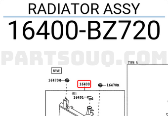 Toyota 16400BZ720 RADIATOR ASSY