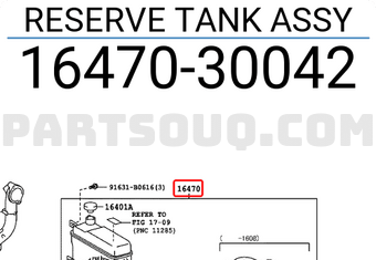 Toyota 1647030042 RESERVE TANK ASSY