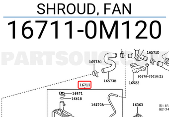Toyota 167110M120 SHROUD, FAN
