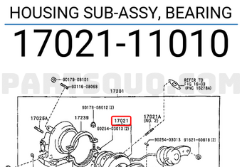 Toyota 1702111010 HOUSING SUB-ASSY, BEARING