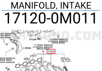 Toyota 171200M011 MANIFOLD, INTAKE