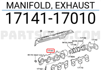 Toyota 1714117010 MANIFOLD, EXHAUST