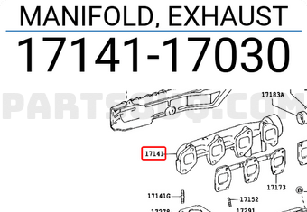 Toyota 1714117030 MANIFOLD, EXHAUST