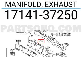 Toyota 1714137250 MANIFOLD, EXHAUST