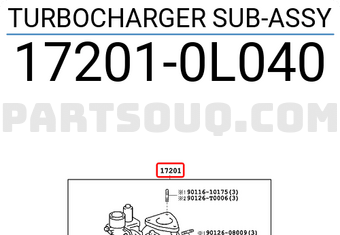 Toyota 172010L040 TURBOCHARGER SUB-ASSY