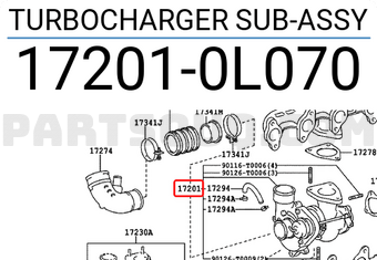 Toyota 172010L070 TURBOCHARGER SUB-ASSY