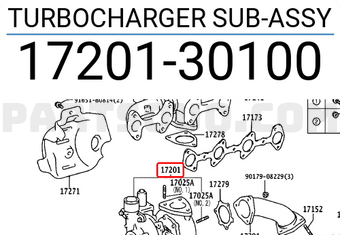 Toyota 1720130100 TURBOCHARGER SUB-ASSY