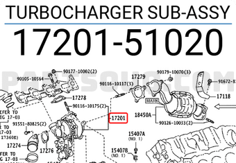 Toyota 1720151020 TURBOCHARGER SUB-ASSY