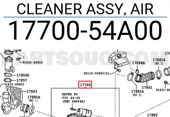 Toyota 1770054A00 CLEANER ASSY, AIR