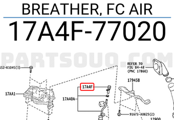 Toyota 17A4F77020 BREATHER, FC AIR