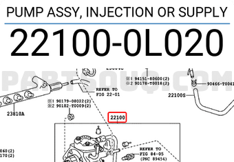 Toyota 221000L020 PUMP ASSY, INJECTION OR SUPPLY