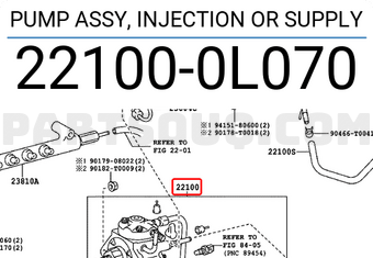 Toyota 221000L070 PUMP ASSY, INJECTION OR SUPPLY