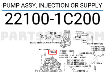 Toyota 221001C200 PUMP ASSY, INJECTION OR SUPPLY