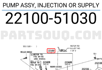 Toyota 2210051030 PUMP ASSY, INJECTION OR SUPPLY