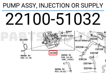 Toyota 2210051032 PUMP ASSY, INJECTION OR SUPPLY