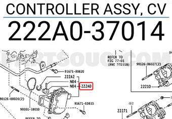 Toyota 222A037014 CONTROLLER ASSY, CV