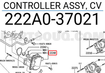 Toyota 222A037021 CONTROLLER ASSY, CV