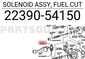 Toyota 2239054150 SOLENOID ASSY, FUEL CUT
