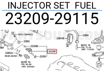 Toyota 2320929115 INJECTOR SET FUEL