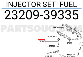 Toyota 2320939335 INJECTOR SET FUEL