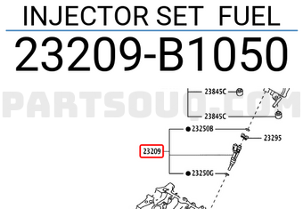 Toyota 23209B1050 INJECTOR SET FUEL