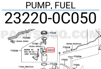 Toyota 232200C050 PUMP, FUEL