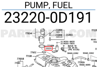 Toyota 232200D191 PUMP, FUEL