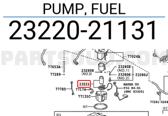Toyota 2322021131 PUMP, FUEL