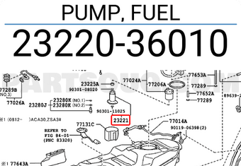 Toyota 2322036010 PUMP, FUEL