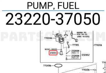 Toyota 2322037050 PUMP, FUEL