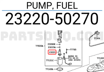 Toyota 2322050270 PUMP, FUEL
