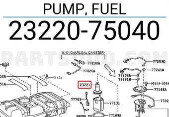 Toyota 2322075040 PUMP, FUEL