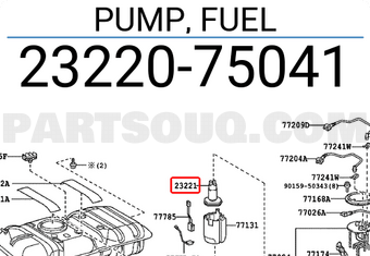 Toyota 2322075041 PUMP, FUEL